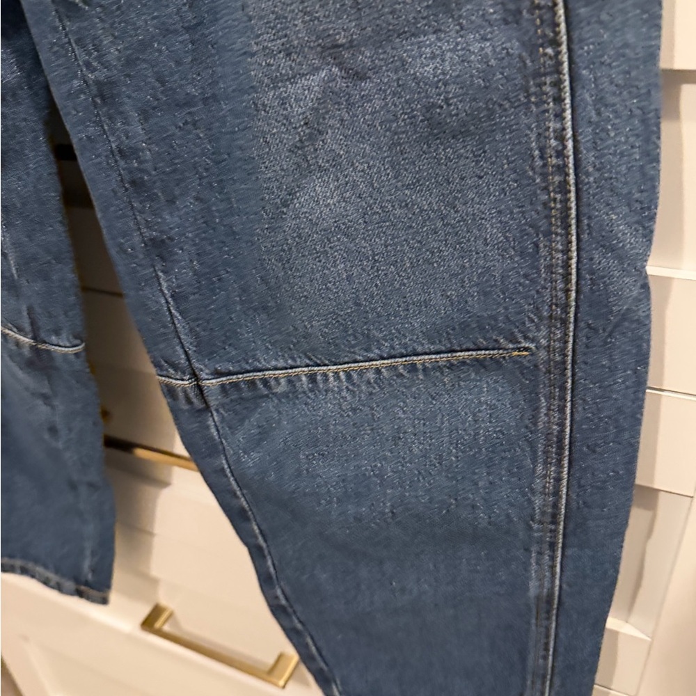 LOFT Dark Blue Barrel Leg Jeans - Picture 8 of 8